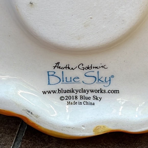 New Blue Sky Clayworks Ceramic HAPPY HARVEST Tea Light Decor Accent - Picture 6 of 6